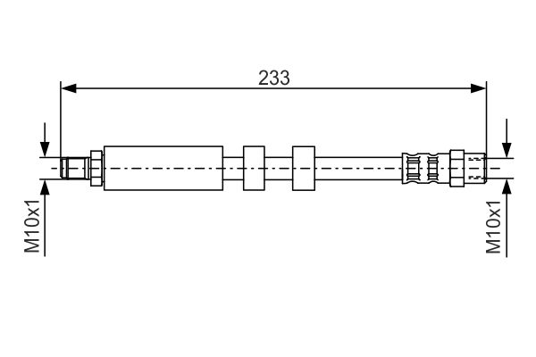 BOSCH шланг тормозной задний AUDI 100 90-94, A6-97, V8-93 235mm