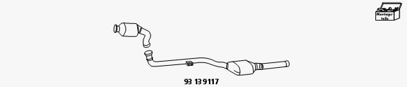 HJS Utólagos beépítő készlet, katalizátor/koromszűrő (kombi r.) 93 13 9117