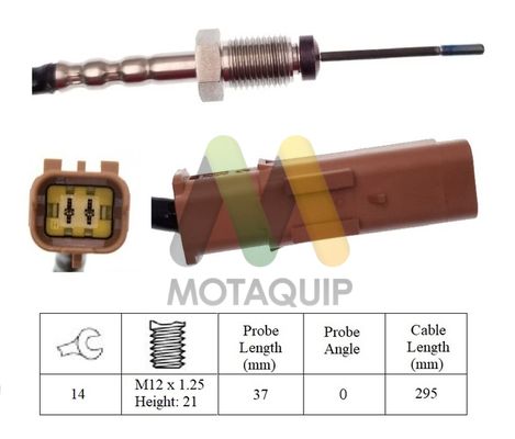 MOTAQUIP Érzékelő, kipufogógáz-hőmérséklet LVET406