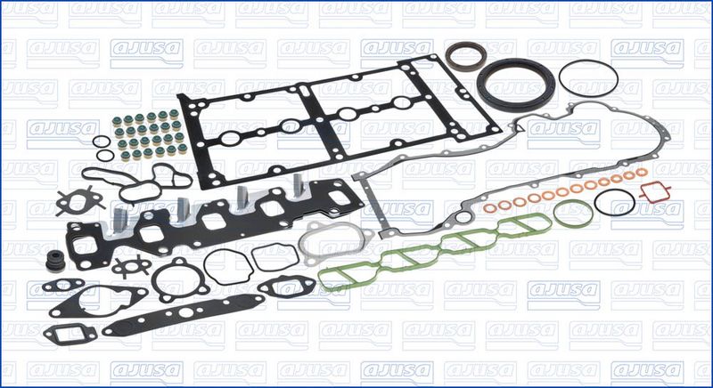 Ajusa 51028800. Комплект прокладок Doblo/Combo 1.3 D/JTD/CDTI 04- (повний/без прокладки ГБЦ)