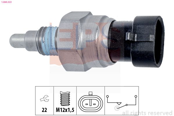 Перемикач, ліхтар заднього ходу, Opel Astra H, J, Corsa D, Meriva, Zafira 04-, Eps 1860323