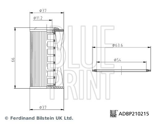 BLUE PRINT Hydraulische filter, automatische transmissie ADBP210215