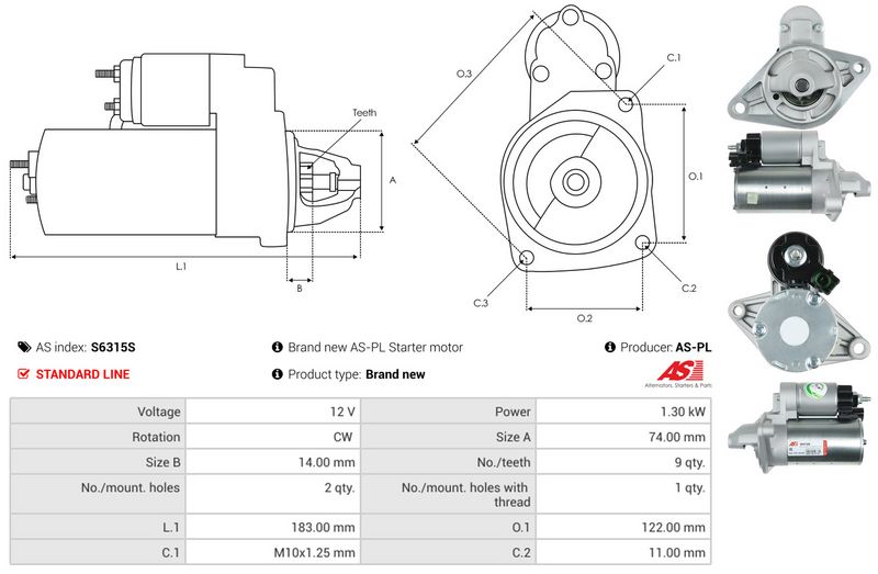 AS-PL S6315S Starter