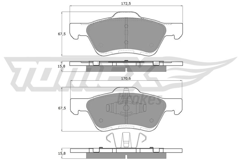 TOMEX Brakes fékbetétkészlet, tárcsafék TX 18-94