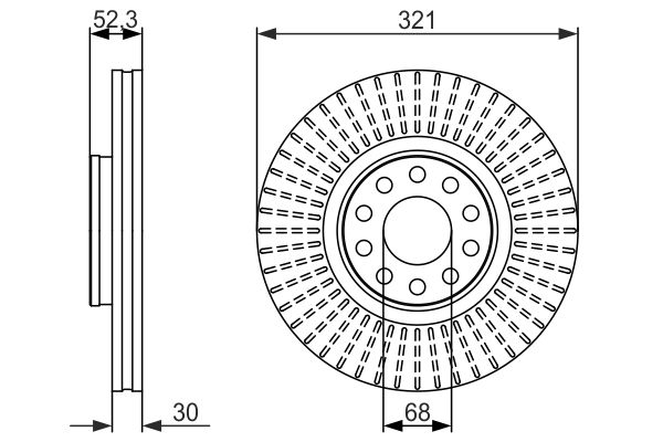 Тормозной диск BOSCH 986479690