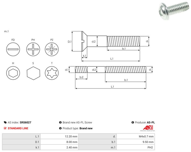 AS-PL SRS6027 Repair Set, alternator
