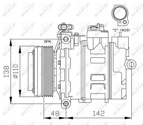 NRF 32116 Compressor, air conditioning