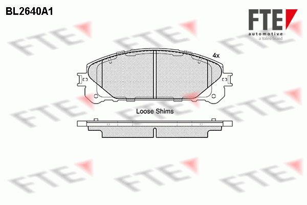 0446533490 OE TOYOTA КОЛОДКИ ГАЛЬМІВНІ TOYOTA 0446533490