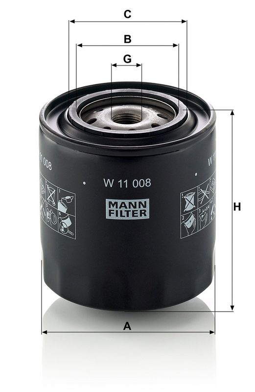 Õlifilter, MANN-FILTER W 11 008