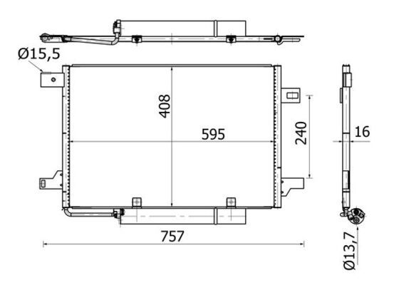 MAHLE kondenzátor, klíma AC 369 000S