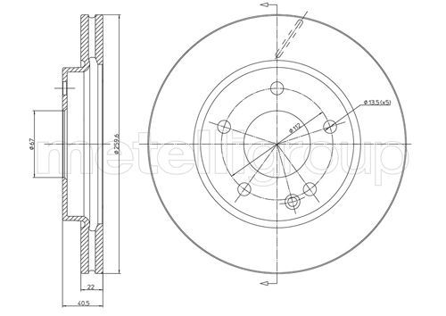 METELLI 23-0469C Brake Disc