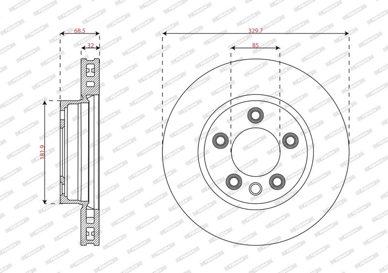 Disc frana DDF1591LC-1 FERODO