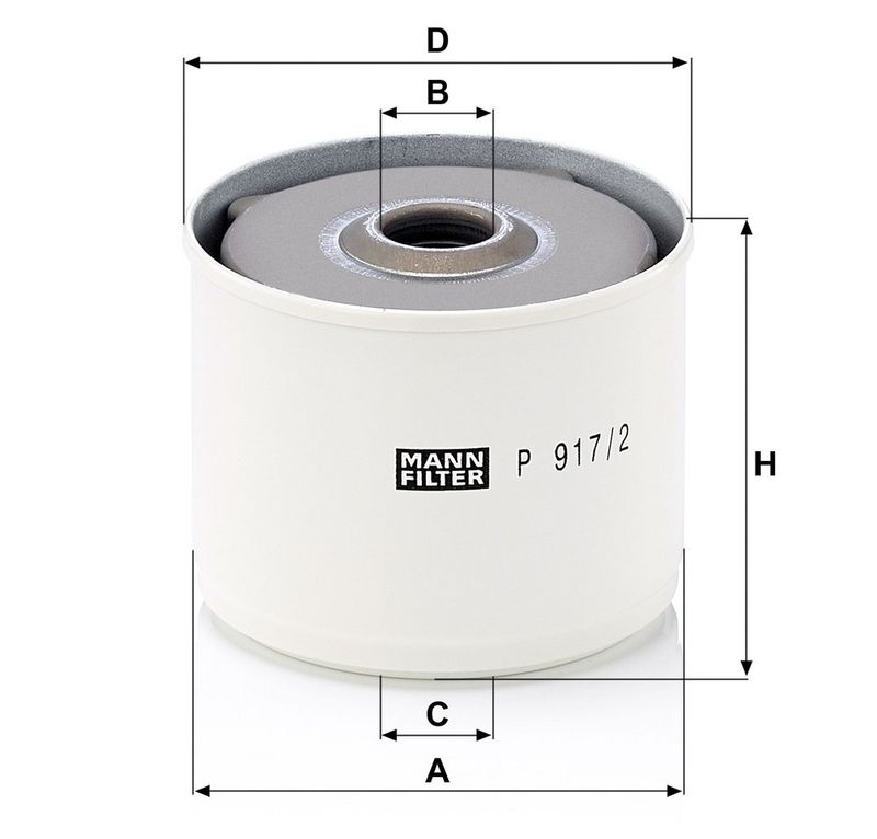 Kütusefilter, MANN-FILTER P 917, 2 x