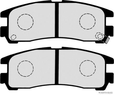 Комплект гальмівних накладок, дискове гальмо, Herth+Buss Jakoparts J3615003