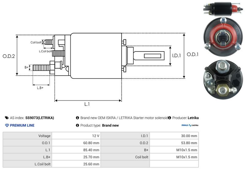 AS-PL SS9073(LETRIKA) Solenoid Switch, starter