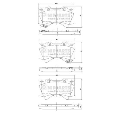 Комплект гальмівних накладок, дискове гальмо, Nipparts N3602136