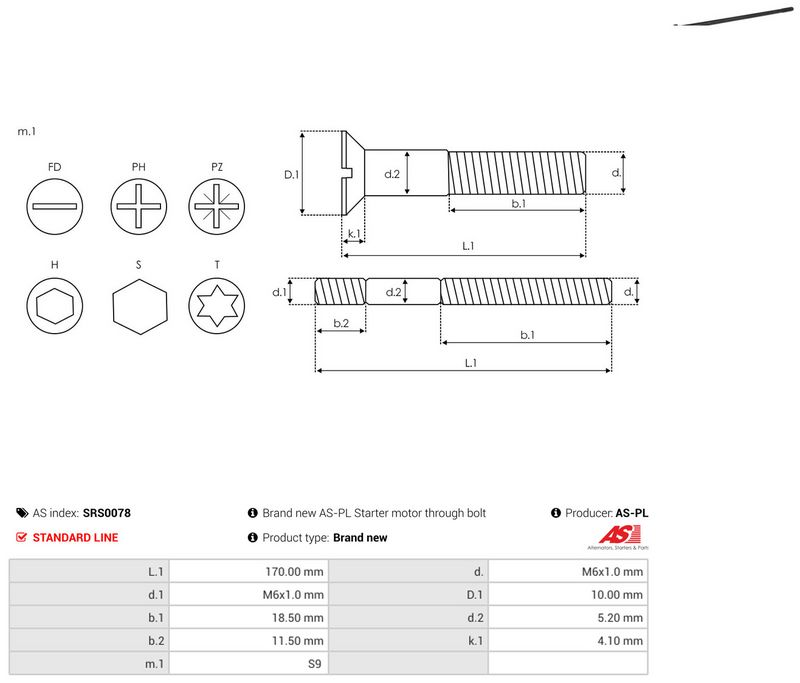 AS-PL SRS0078 Repair Set, alternator