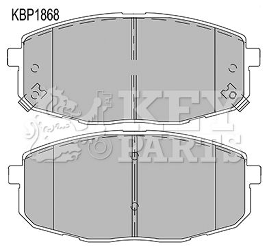 Комплект гальмівних накладок, дискове гальмо, Key Parts KBP1868