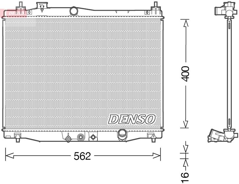 Denso Engine Cooling Radiator DRM40046