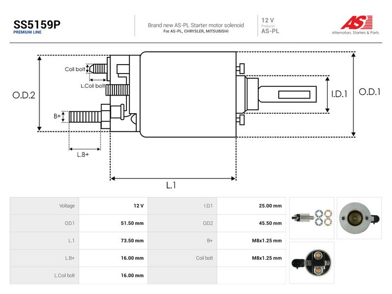 Magnetlülitus, starter, AS-PL SS5159P