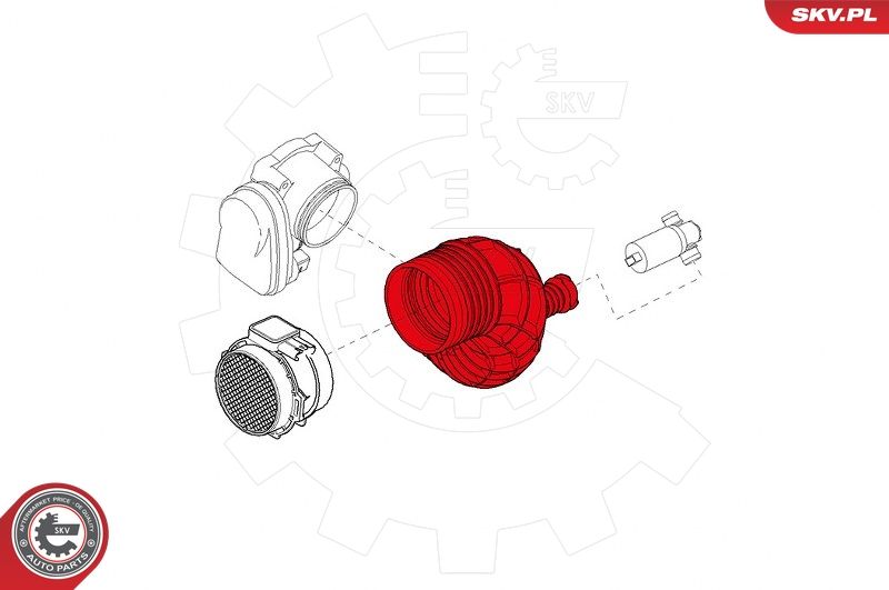 Впускний шланг, повітряний фільтр, Skv Germany 24SKV475