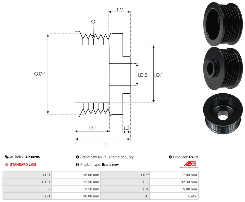 Rihmaratas, generaator, AS-PL AP3028S