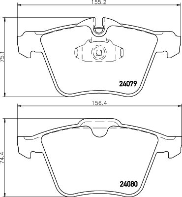 HELLA fékbetétkészlet, tárcsafék 8DB 355 016-291