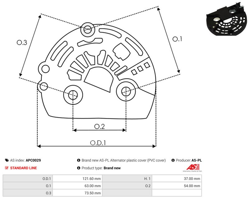 AS-PL APC0029 Protective Cap, alternator