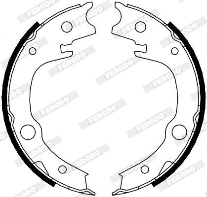 Комплект гальмівних колодок, стоянкове гальмо, Ferodo FSB4014