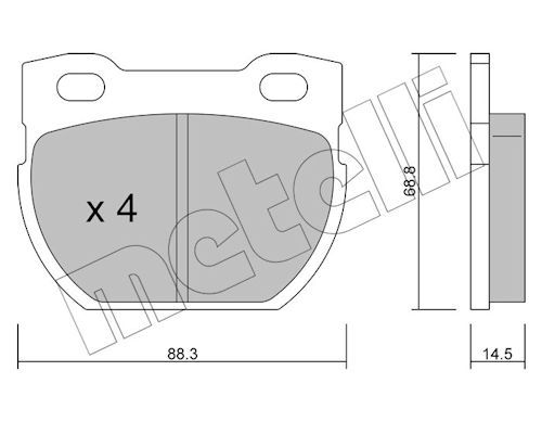 Plaquettes+de+frein+à+disque METELLI 22-0354-0