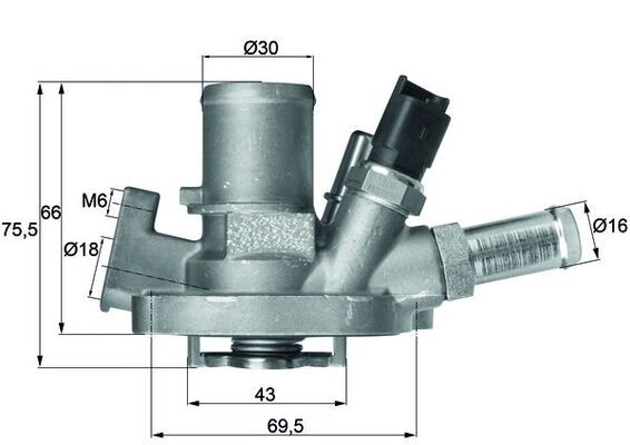 MAHLE termosztát, hűtőfolyadék TI 151 80