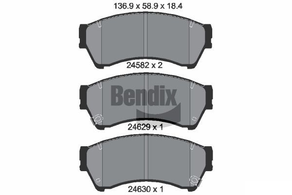 BENDIX Braking fékbetétkészlet, tárcsafék BPD1451