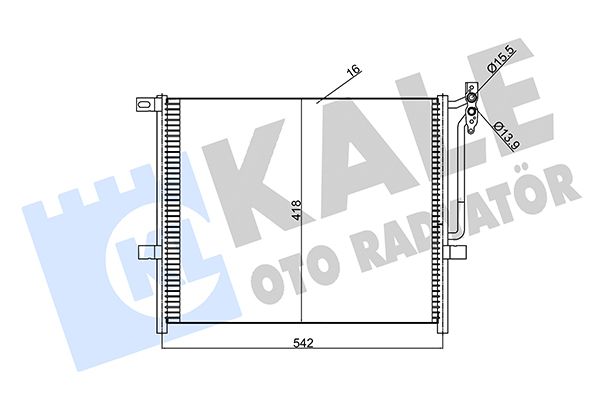 Конденсатор, система кондиціонування повітря, Kale Oto Radyatör 345625