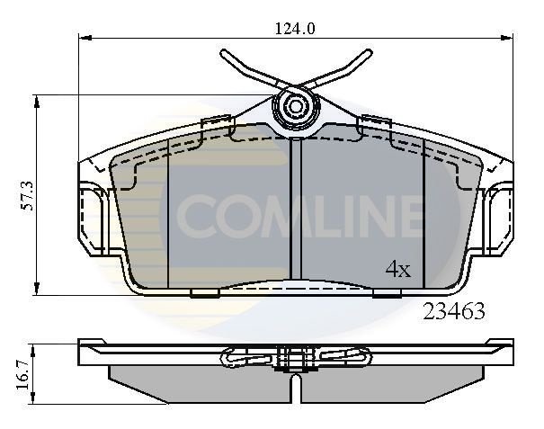 Комплект гальмівних накладок, дискове гальмо, Comline CBP0740