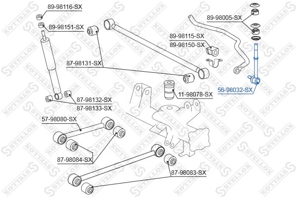 STELLOX 56-98032-SX Link/Coupling Rod, stabiliser bar