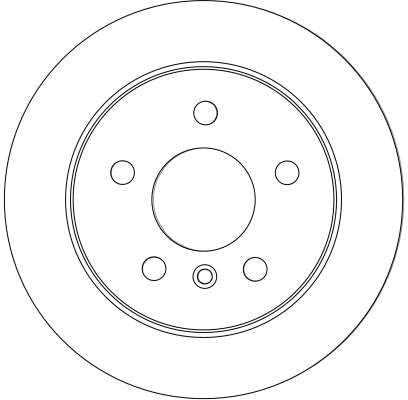 Гальмівний диск, повн., 258мм, кількість отворів 5, MERCEDES A(W169)/B(W245) "R D=258mm "04-12, Trw DF4453