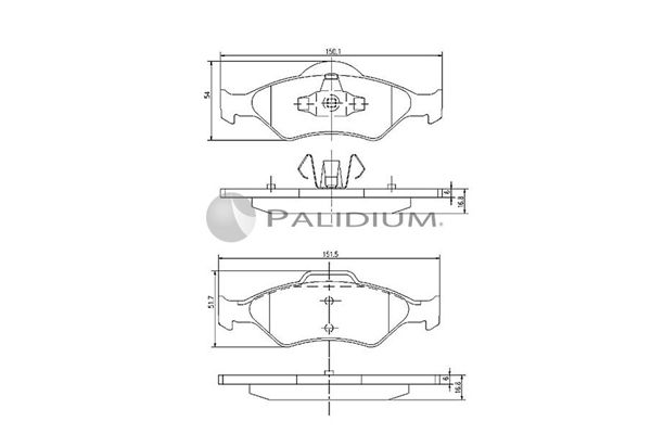 ASHUKI by Palidium fékbetétkészlet, tárcsafék P1-1022