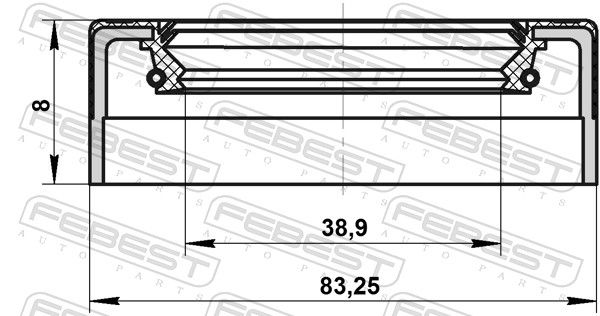 FEBEST 95NEY-42830808C Shaft Seal, automatic transmission