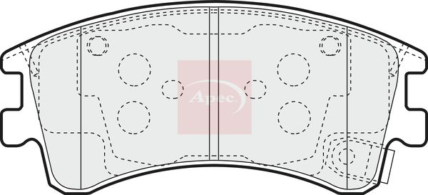 APEC Brake Pad Set, disc brake PAD1302
