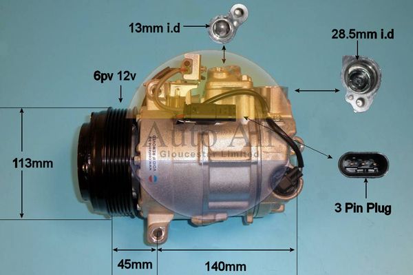 Auto Air Gloucester 14-1280P Compressor, air conditioning