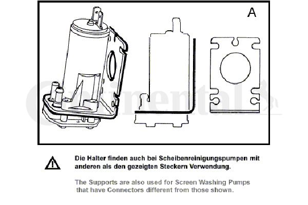 CONTINENTAL/VDO 246-075-010-001Z Washer Fluid Pump, window cleaning