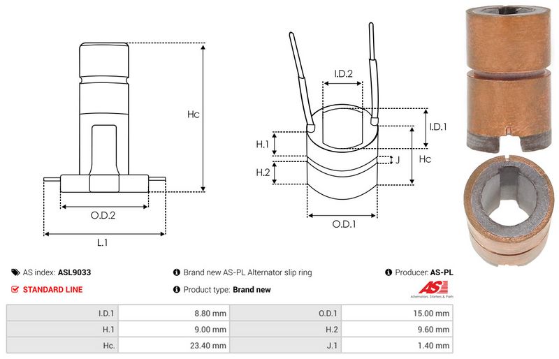 Rõngas, generaator, AS-PL ASL9033