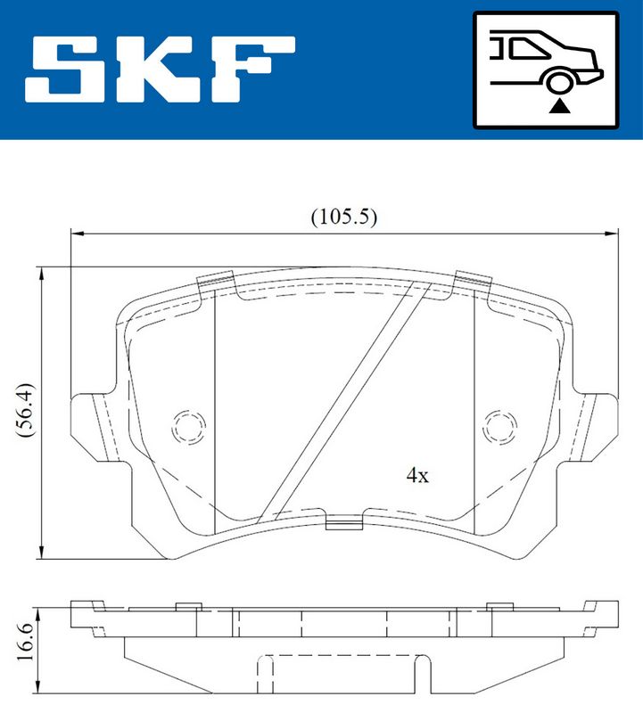 SKF VKBP 90023 Brake Pad Set, disc brake