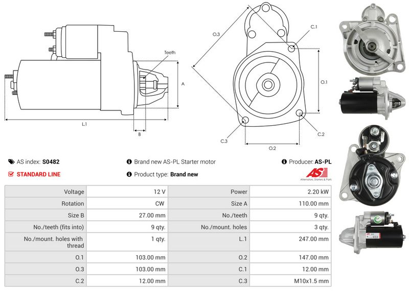 AS-PL S0482 Starter
