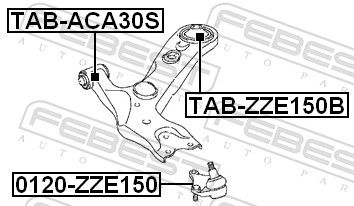 FEBEST 0120-ZZE150 Ball Joint