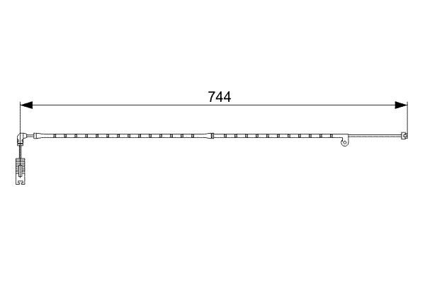 Конт. попер. сигналу, знос гальм. накл., BMW X3 -11, Bosch 1987473021