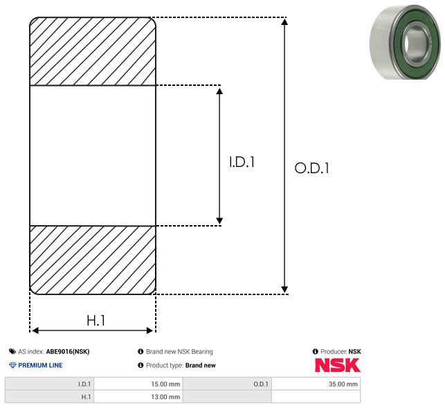AS-PL ABE9016(NSK) Bearing