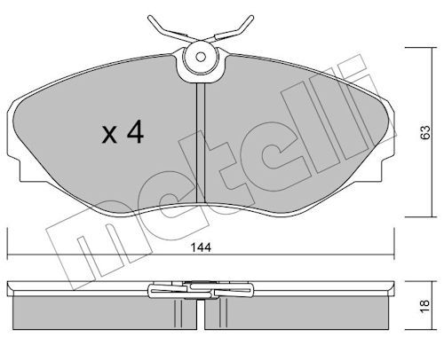 Plaquettes+de+frein+à+disque METELLI 22-0338-0
