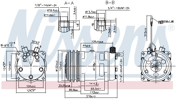 NISSENS 89869 Compressor, air conditioning