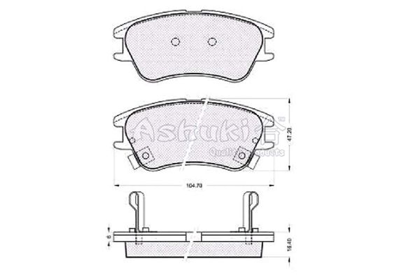 ASHUKI by Palidium fékbetétkészlet, tárcsafék 1080-0450